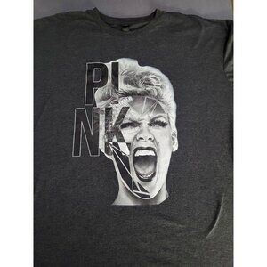 PINK Graphic T Shirt Gray SZ XXL Gildan Softstyle Music Singer